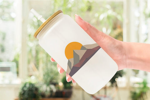 Glass Can Sun over Mountains Sublimation artnoy 