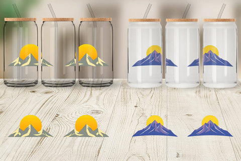 Glass Can Sun over Mountains Sublimation artnoy 