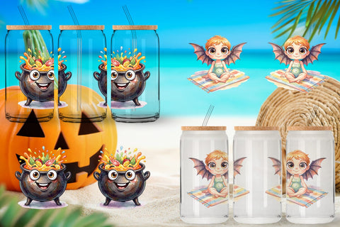 Glass Can Sunburn Sorcery Summerween Sublimation artnoy 