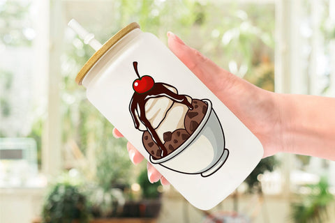 Glass Can Sundae Delight Sublimation artnoy 