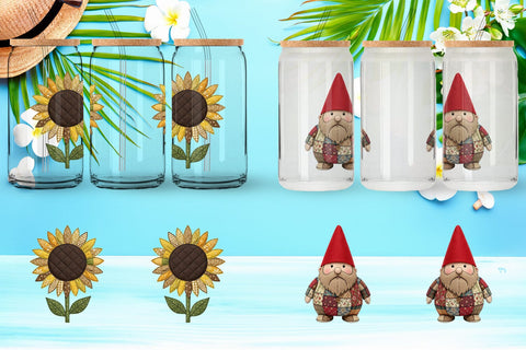 Glass Can Sunny Meadow Fabric Sublimation artnoy 
