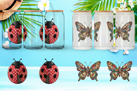 Glass Can Sunny Meadow Fabric Sublimation artnoy 