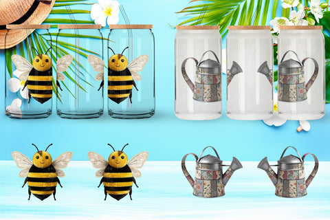 Glass Can Sunny Meadow Fabric Sublimation artnoy 