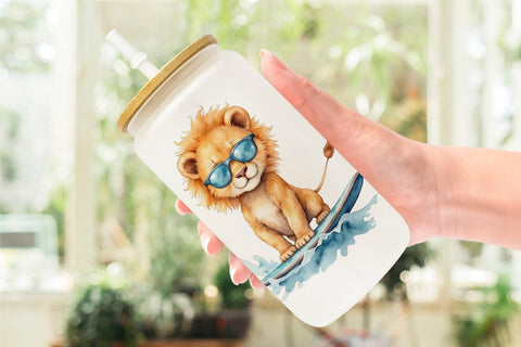 Glass Can Sunny Season Friends Sublimation artnoy 