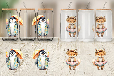 Glass Can Sunny Season Friends Sublimation artnoy 
