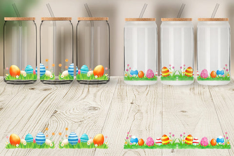 Glass Can Sunny Sky with Easter Sublimation artnoy 