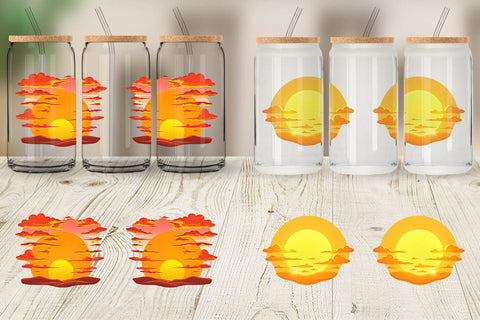 Glass Can Sunset Sublimation artnoy 