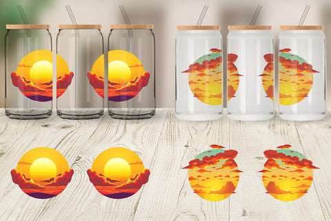 Glass Can Sunset Sublimation artnoy 