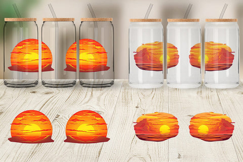 Glass Can Sunset Sublimation artnoy 
