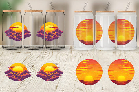 Glass Can Sunset Sublimation artnoy 