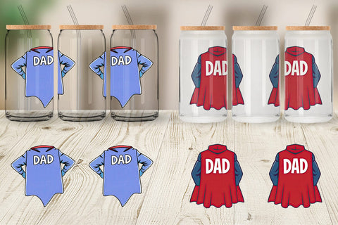 Glass Can Super Dad Sublimation artnoy 