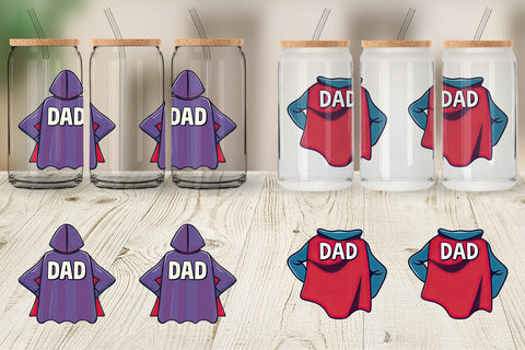 Glass Can Super Dad Sublimation artnoy 