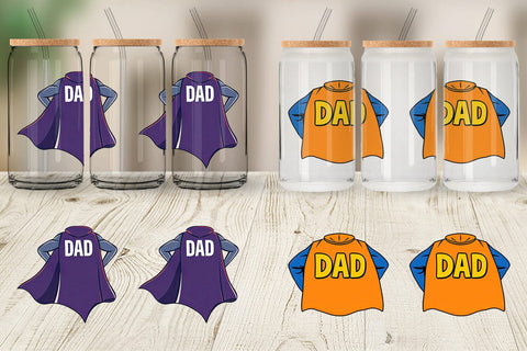 Glass Can Super Dad Sublimation artnoy 