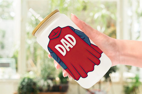 Glass Can Super Dad Sublimation artnoy 
