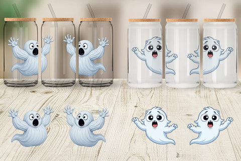 Glass Can Surprised Ghosts Sublimation artnoy 