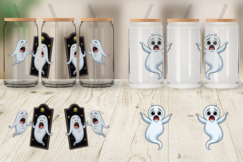 Glass Can Surprised Ghosts Sublimation artnoy 