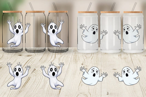 Glass Can Surprised Ghosts Sublimation artnoy 