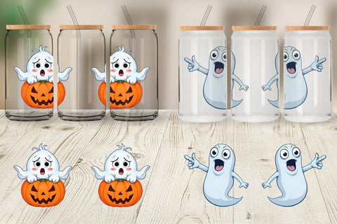 Glass Can Surprised Ghosts Sublimation artnoy 