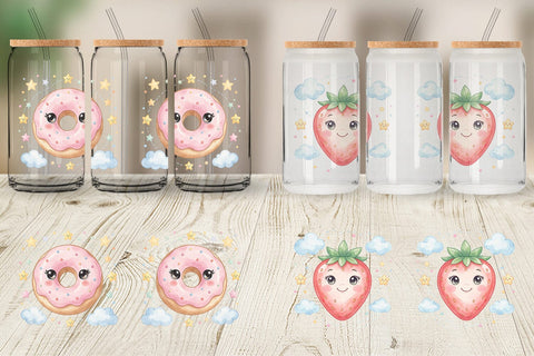 Glass Can Sweet Baby Treat Watercolor Sublimation artnoy 