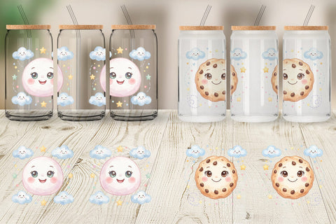 Glass Can Sweet Baby Treat Watercolor Sublimation artnoy 