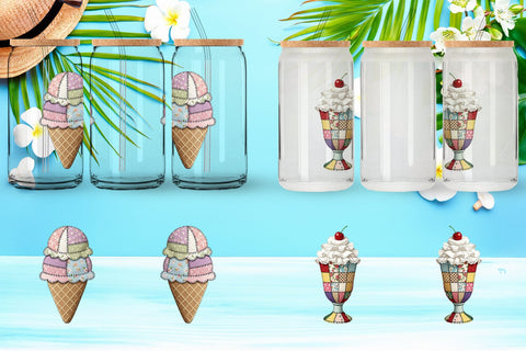 Glass Can Sweet Chilled Summer Stitches Sublimation artnoy 