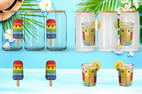 Glass Can Sweet Chilled Summer Stitches Sublimation artnoy 