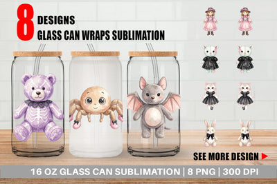 Glass Can Sweet Pastel Goth Plushies Sublimation artnoy 