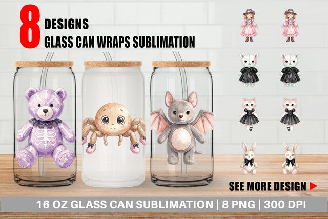 Glass Can Sweet Pastel Goth Plushies Sublimation artnoy 