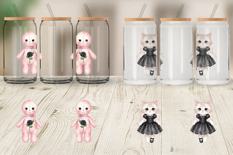 Glass Can Sweet Pastel Goth Plushies Sublimation artnoy 