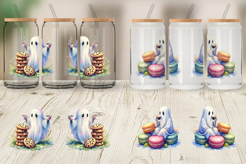Glass Can Sweet Pastry Coffee Ghost Sublimation artnoy 