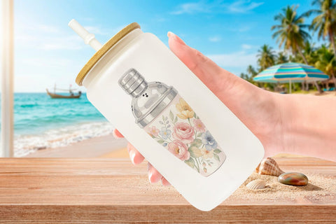 Glass Can Sweet Summer Treats Soft Watercolor Sublimation artnoy 