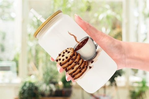 Glass Can Sweet Winter Treats & Coffee Watercolor Sublimation artnoy 