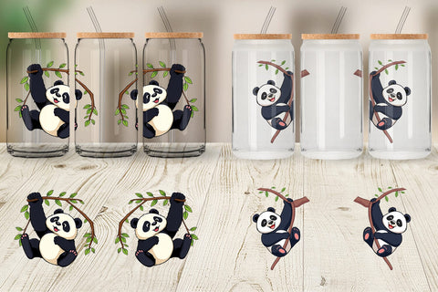 Glass Can Swing Panda Sublimation artnoy 