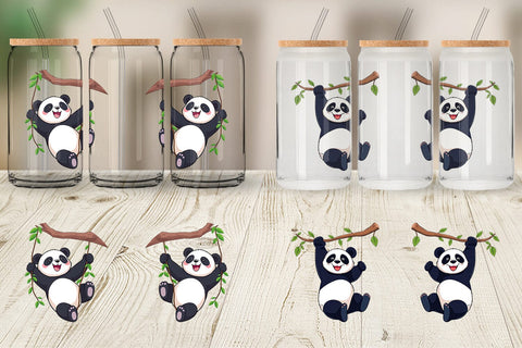 Glass Can Swing Panda Sublimation artnoy 