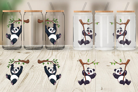 Glass Can Swing Panda Sublimation artnoy 