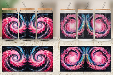 Glass Can Swirl Pink Galaxy Sublimation artnoy 