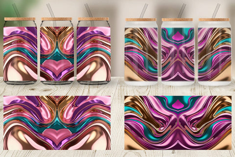 Glass Can Swirling Liquid Metallic Sublimation artnoy 