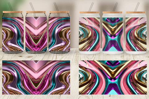 Glass Can Swirling Liquid Metallic Sublimation artnoy 