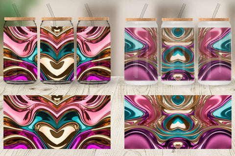 Glass Can Swirling Liquid Metallic Sublimation artnoy 