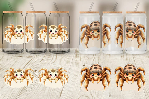 Glass Can Tarantula Wildlife Sublimation artnoy 