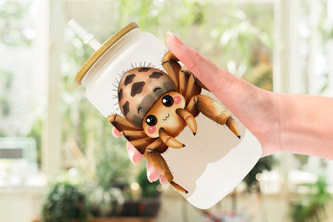 Glass Can Tarantula Wildlife Sublimation artnoy 