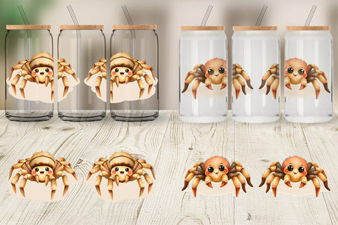 Glass Can Tarantula Wildlife Sublimation artnoy 