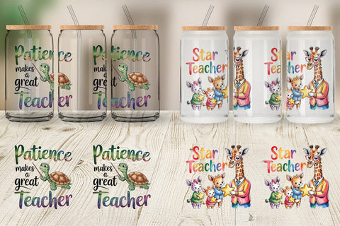 Glass Can Teacher Appreciation Sublimation artnoy 
