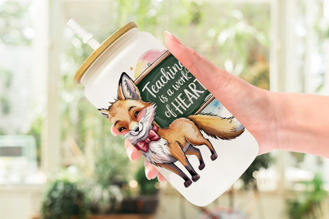 Glass Can Teacher Appreciation Sublimation artnoy 