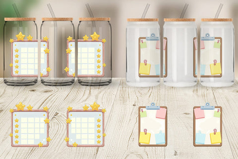 Glass Can Teacher Life Charm Sublimation artnoy 