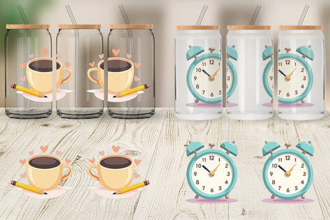 Glass Can Teacher Life Charm Sublimation artnoy 