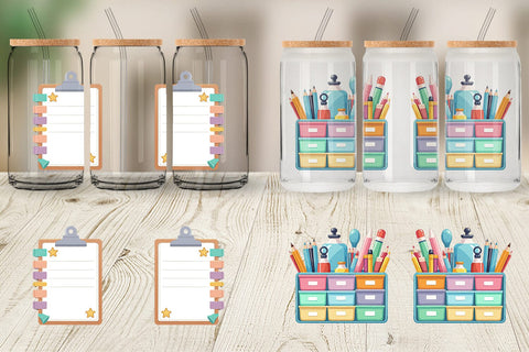 Glass Can Teacher Life Charm Sublimation artnoy 