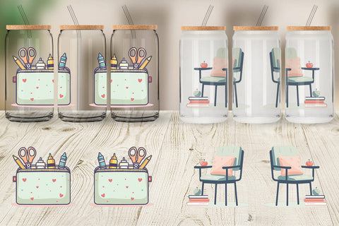 Glass Can Teacher Life Charm Sublimation artnoy 