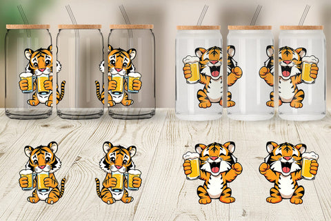 Glass Can Tiger Beer Day Sublimation artnoy 