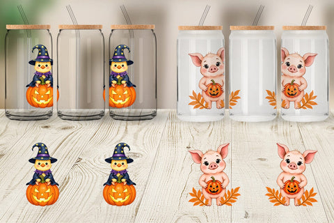 Glass Can Tiny Farm Halloween Sublimation artnoy 